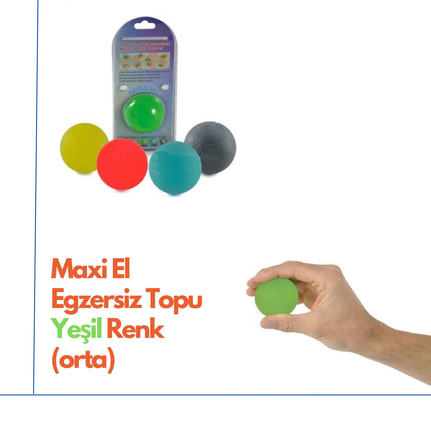 Maxi El Egzersiz Topu Yeşil Renk (orta)